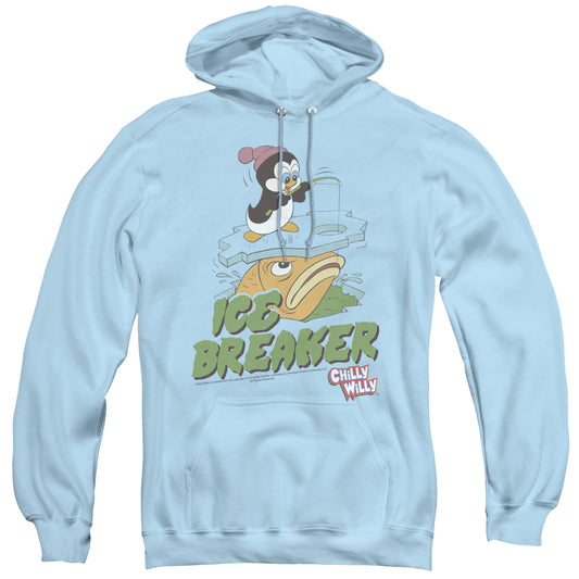 Chilly Willy Ice Breaker Mens Hoodie Light Blue