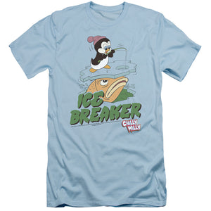 Chilly Willy Ice Breaker Slim Fit Mens T Shirt Light Blue