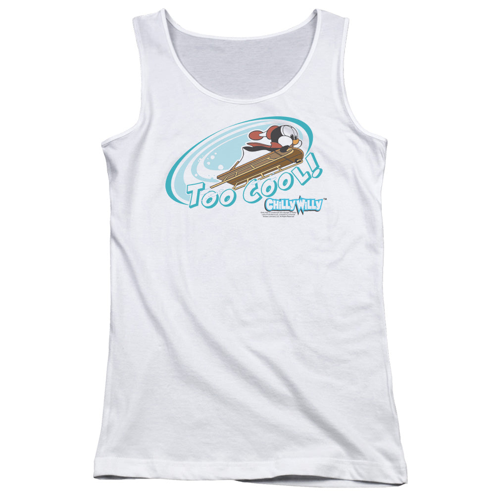 Chilly Willy Too Cool Womens Tank Top Shirt White