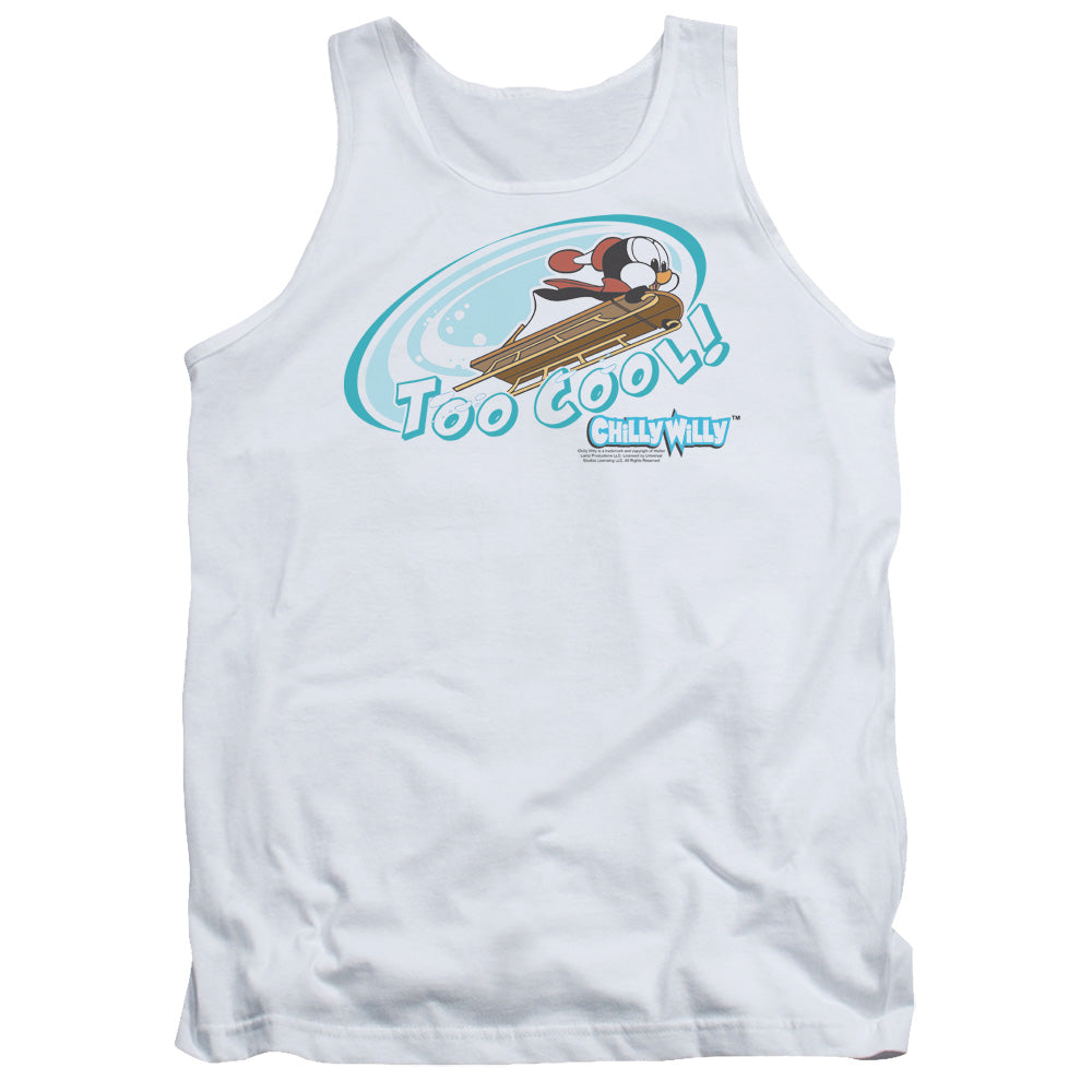 Chilly Willy Too Cool Mens Tank Top Shirt White