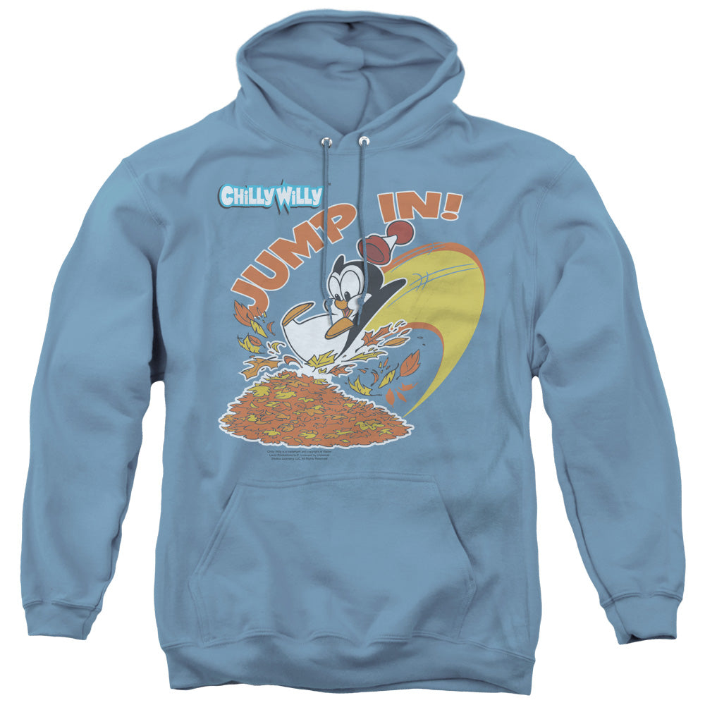 Chilly Willy Jump In Mens Hoodie Carolina Blue