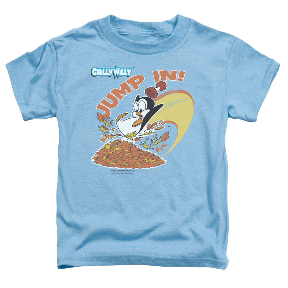Chilly Willy Jump In Toddler Kids Youth T Shirt Carolina Blue