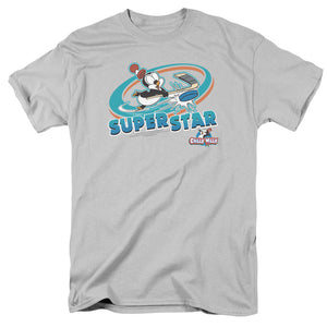 Chilly Willy Slap Shot Mens T Shirt Silver