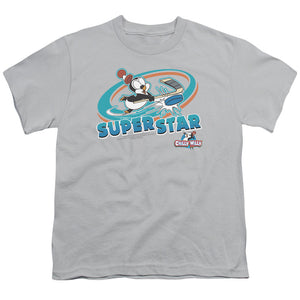 Chilly Willy Slap Shot Kids Youth T Shirt Silver