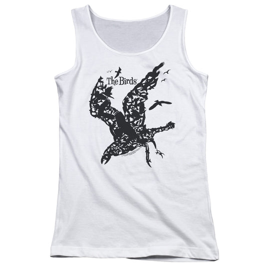 The Birds Title Womens Tank Top Shirt White