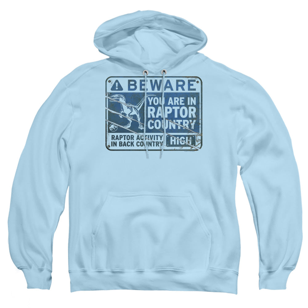 Jurassic World Raptor Sign Mens Hoodie Light Blue