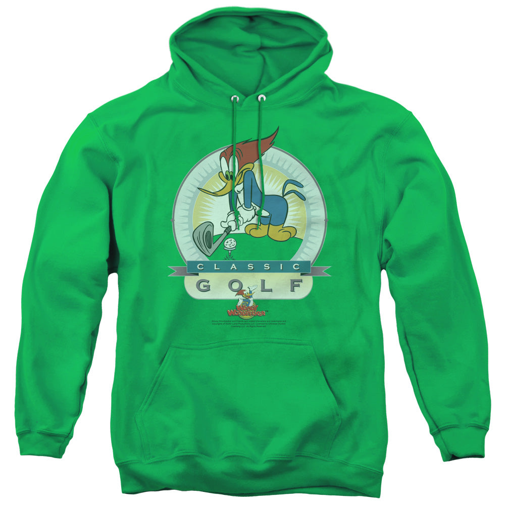 Woody Woodpecker Classic Golf Mens Hoodie Kelly Green