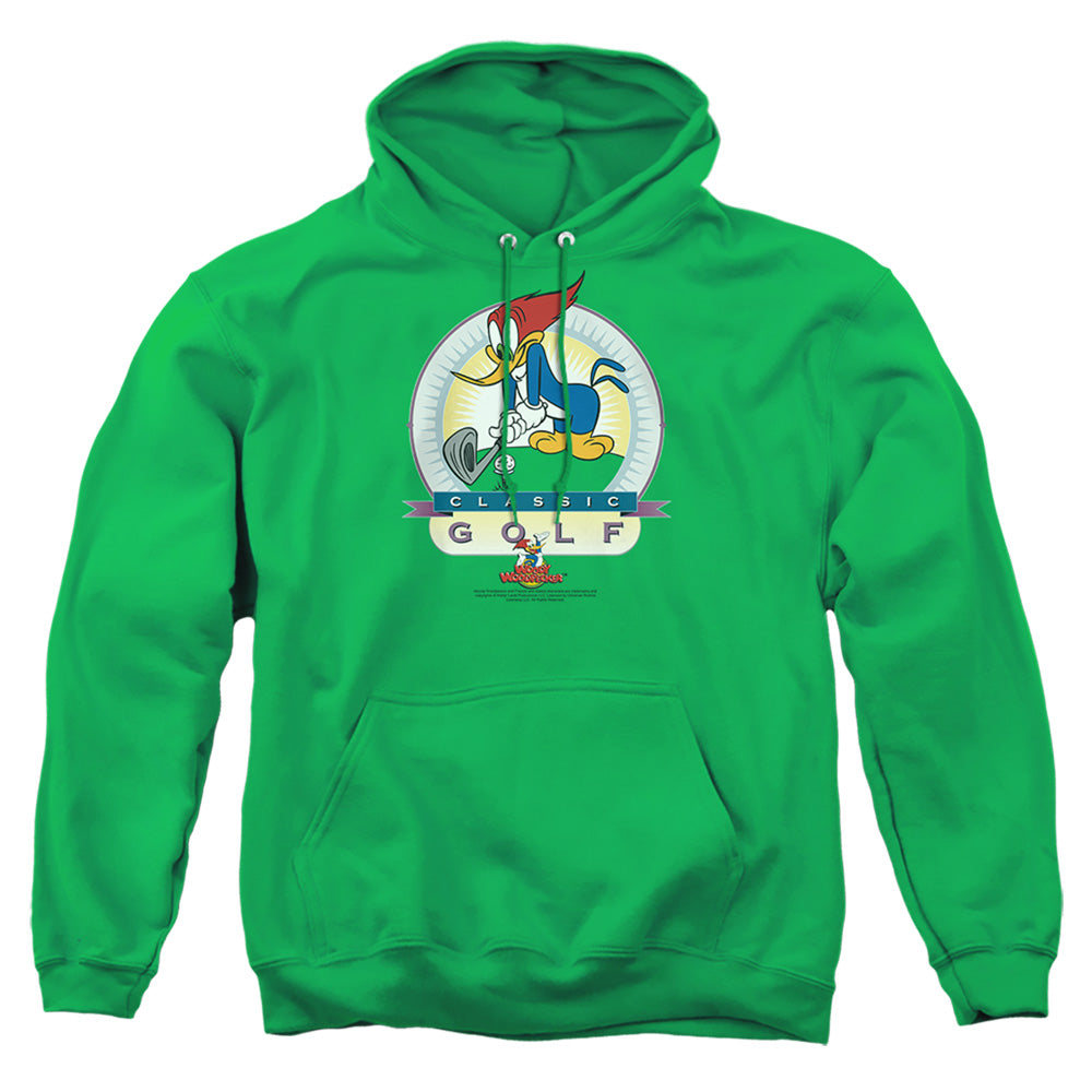 Woody Woodpecker Classic Golf Mens Hoodie Kelly Green