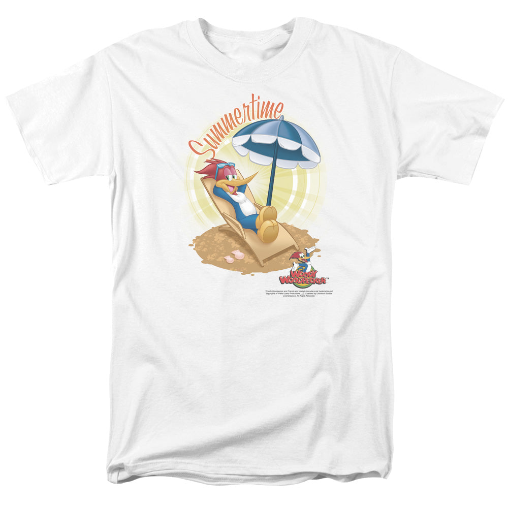 Woody Woodpecker Summertime Mens T Shirt White