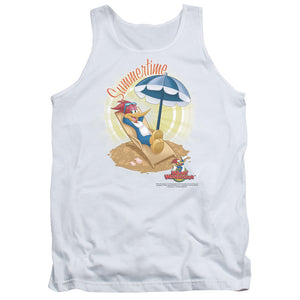 Woody Woodpecker Summertime Mens Tank Top Shirt White