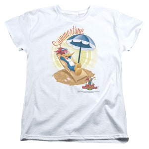 Woody Woodpecker Summertime Womens T Shirt White