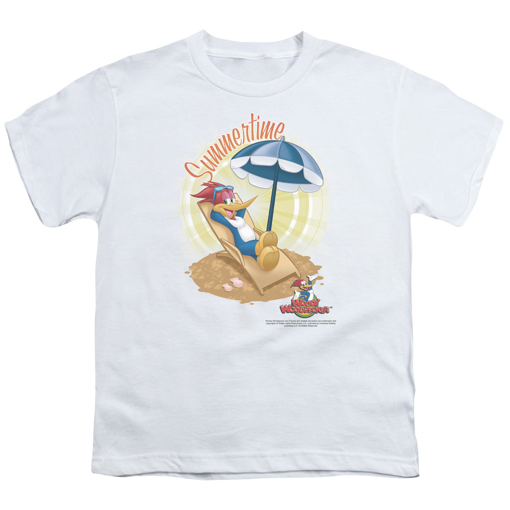 Woody Woodpecker Summertime Kids Youth T Shirt White