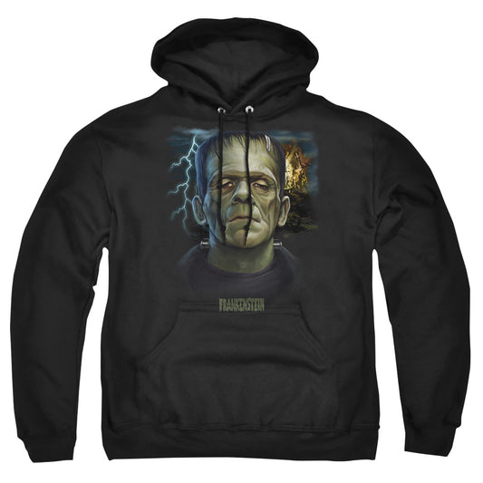 Universal Monsters Frankenstein Head Mens Hoodie Black Officially Licensed