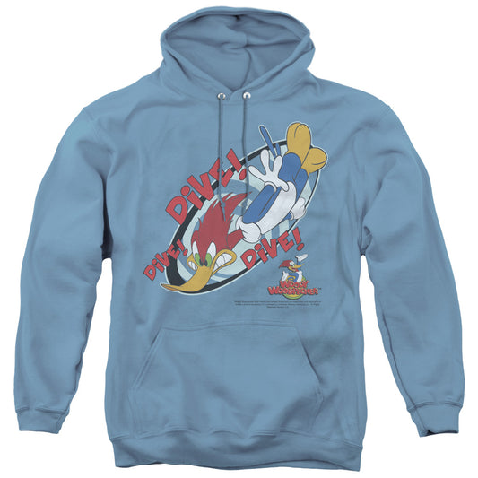 Woody Woodpecker Dive Mens Hoodie Carolina Blue