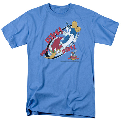 Woody Woodpecker Dive Mens T Shirt Carolina Blue