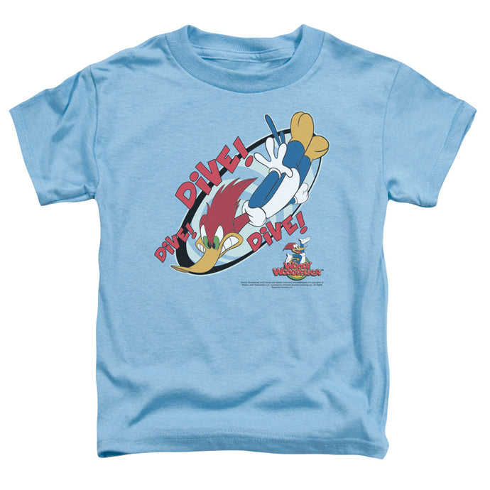 Woody Woodpecker Dive Toddler Kids Youth T Shirt Carolina Blue