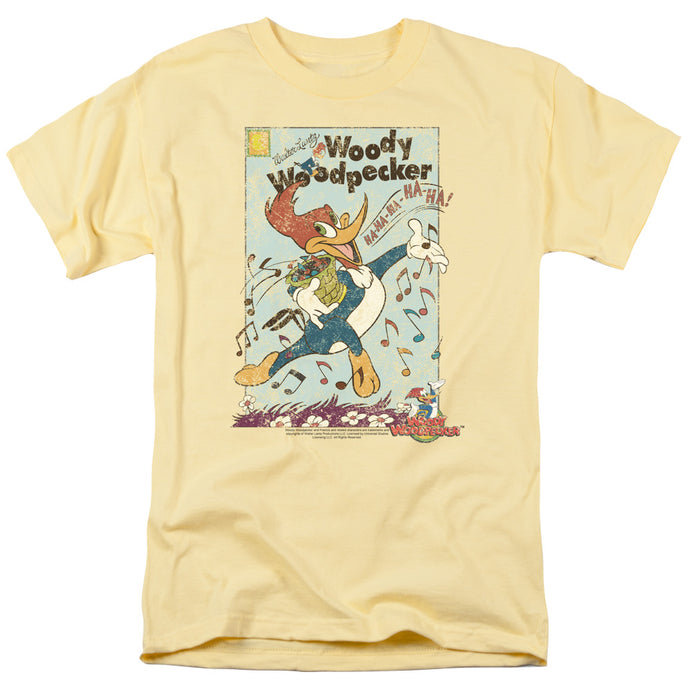 Woody Woodpecker Vintage Woody Mens T Shirt Yellow