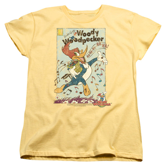 Woody Woodpecker Vintage Woody Womens T Shirt Banana