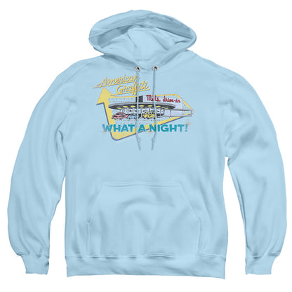 American Graffiti Mels Drive In Mens Hoodie Light Blue