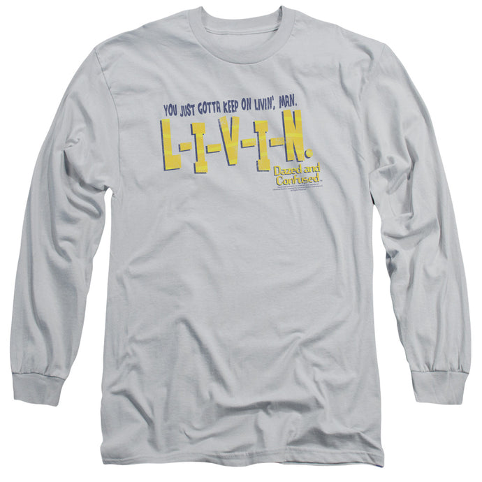 Dazed and Confused Livin Mens Long Sleeve Shirt Silver
