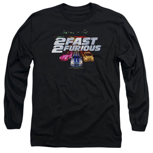 2 Fast 2 Furious Logo Mens Long Sleeve Shirt Black