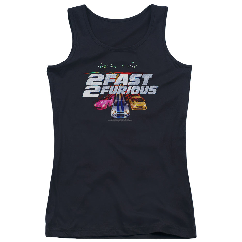 2 Fast 2 Furious Logo Womens Tank Top Shirt Black