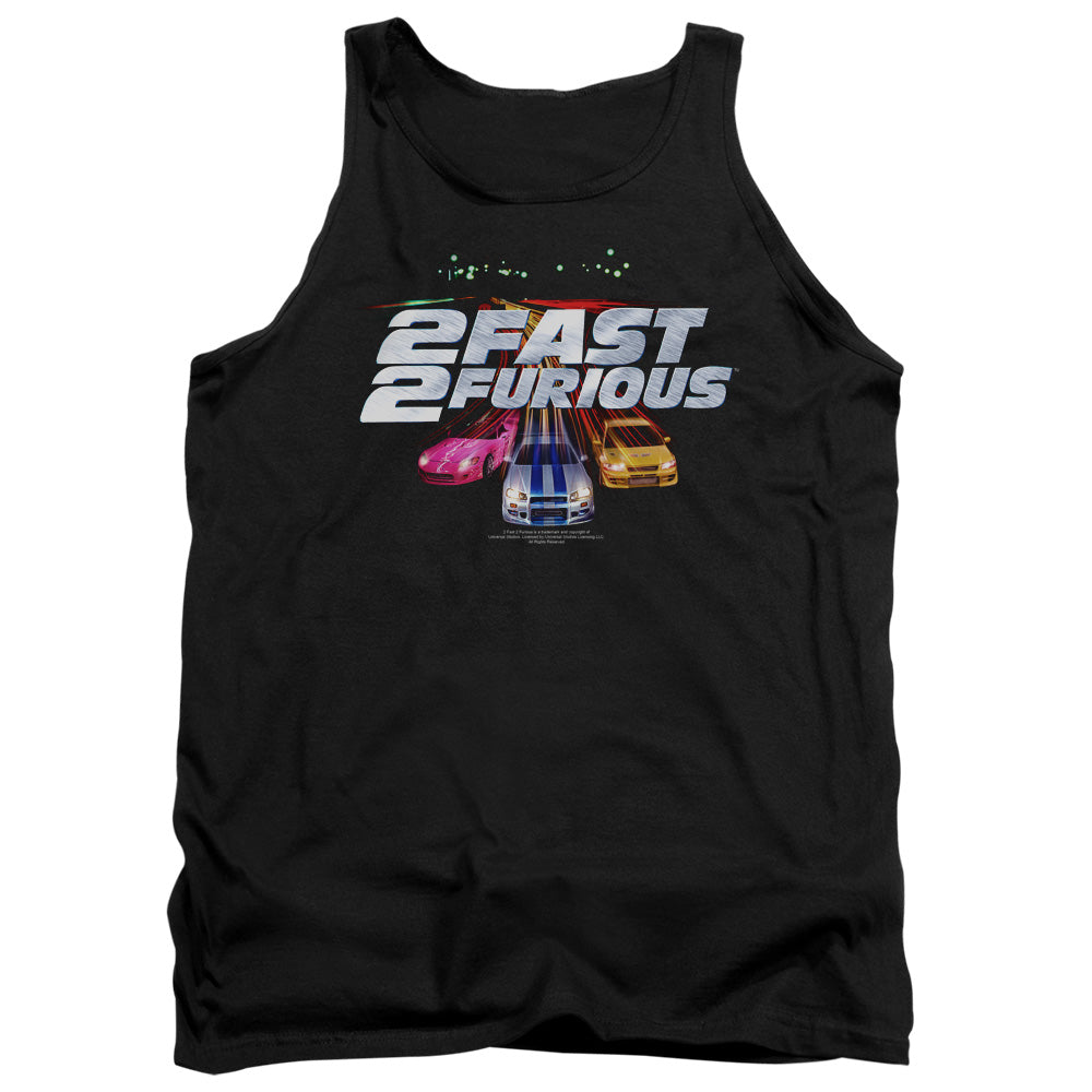 2 Fast 2 Furious Logo Mens Tank Top Shirt Black