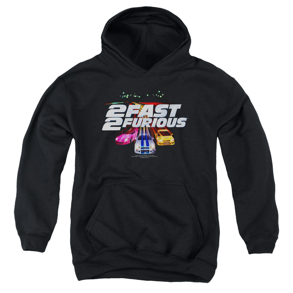 2 Fast 2 Furious Logo Kids Youth Hoodie Black