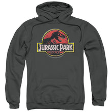 Load image into Gallery viewer, Jurassic Park Stone Logo Mens Hoodie Charcoal