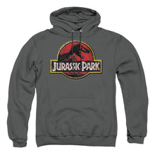 Load image into Gallery viewer, Jurassic Park Stone Logo Mens Hoodie Charcoal