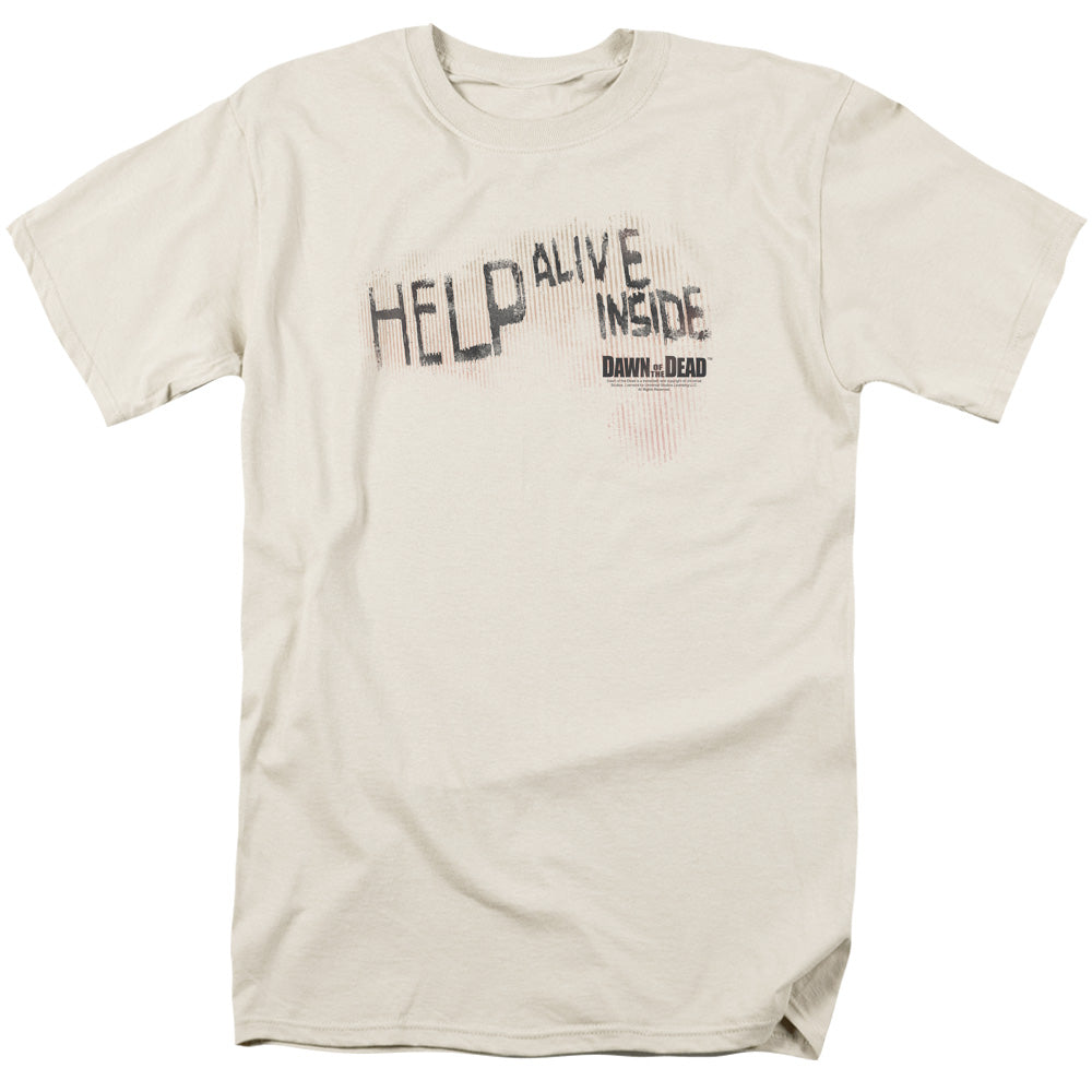 Dawn Of The Dead Help Alive Inside Mens T Shirt Cream Cream