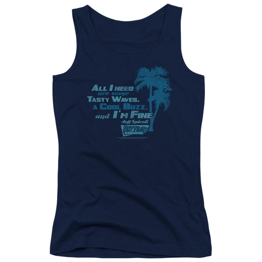 Fast Times at Ridgemont High All I Need Womens Tank Top Shirt Navy Blue