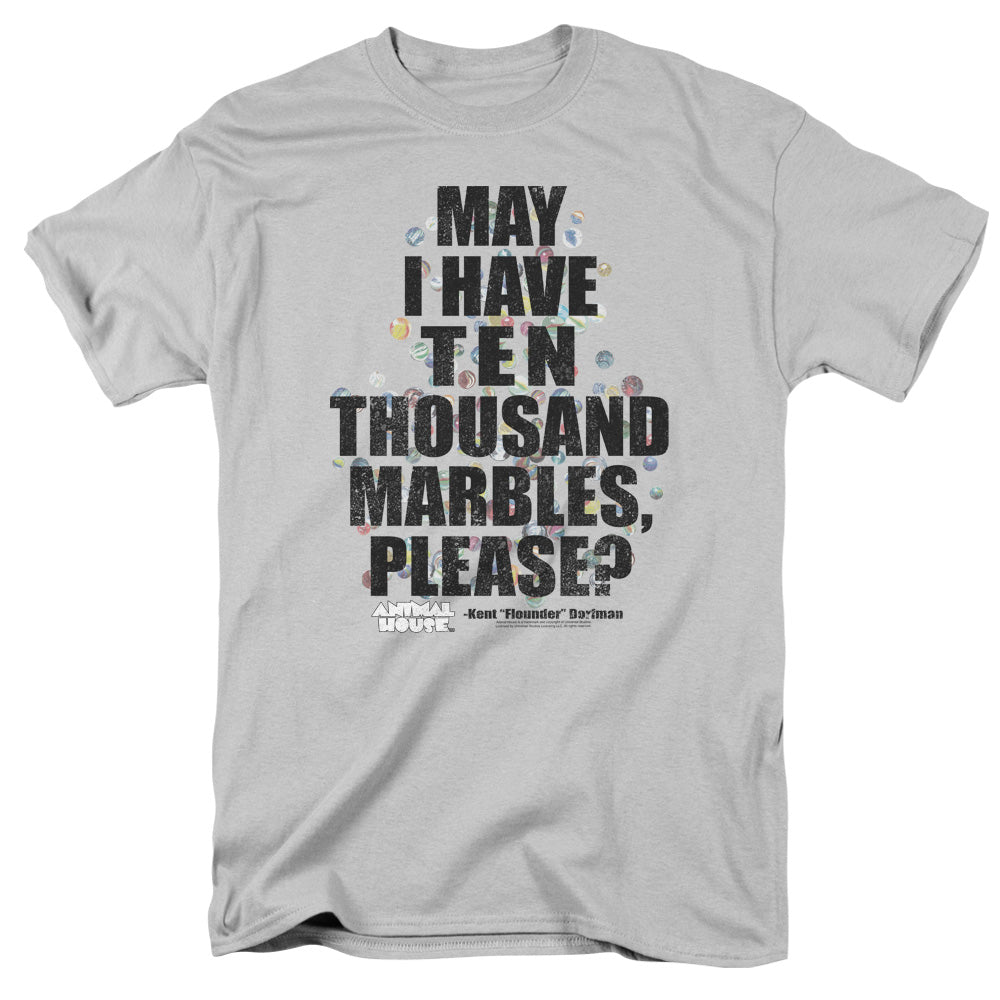 Animal House Marbles Mens T Shirt Silver Silver Officially Licensed