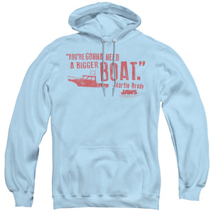 Jaws Bigger Boat Mens Hoodie Light Blue