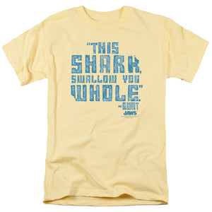 Jaws Swallow You Whole Mens T Shirt Yellow