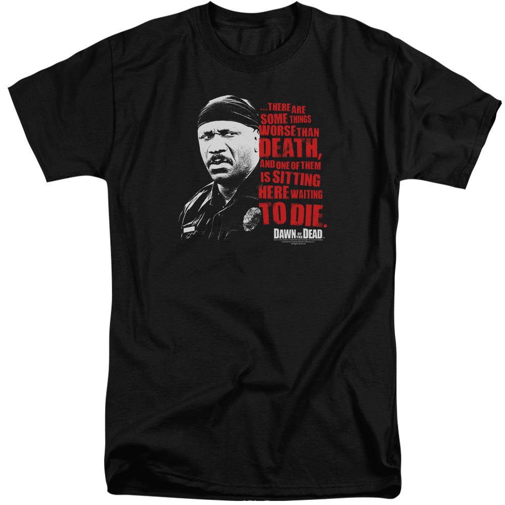 Dawn Of The Dead Worse Than Death Mens Tall T Shirt Black