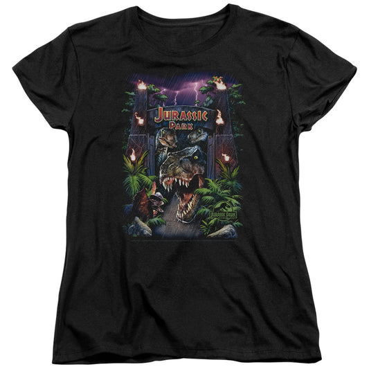 Jurassic Park Welcome To The Park Womens T Shirt Black