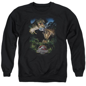 Jurassic Park Happy Family Mens Crewneck Sweatshirt Black