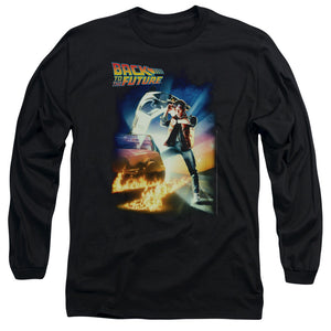 Back To The Future Poster Mens Long Sleeve Shirt Black
