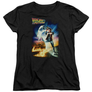 Back To The Future Poster Womens T Shirt Black