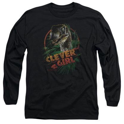 Jurassic Park Clever Girl Mens Long Sleeve Shirt Black