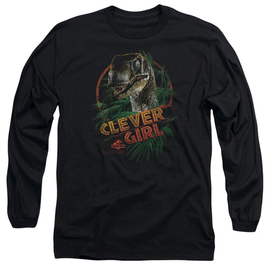Jurassic Park Clever Girl Mens Long Sleeve Shirt Black