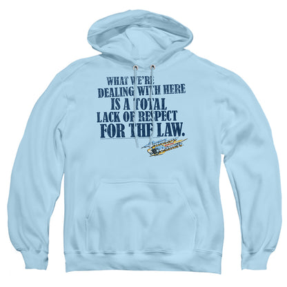 Smokey And The Bandit Lack Of Respect Mens Hoodie Light Blue