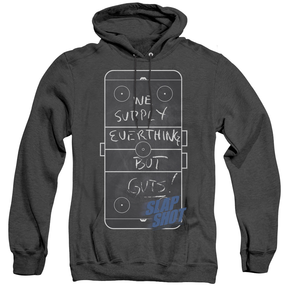 Slap Shot Chalkboard Heather Mens Hoodie Black