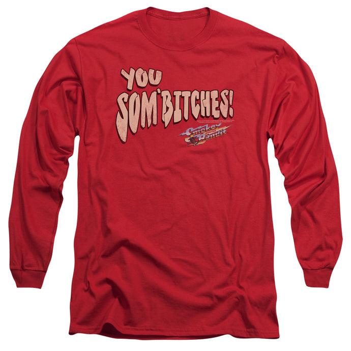 Smokey And The Bandit Sombitch Mens Long Sleeve Shirt Red