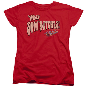 Smokey And The Bandit Sombitch Womens T Shirt Red