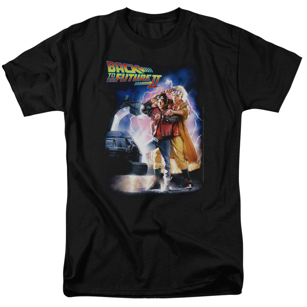 Back To The Future II Poster Mens T Shirt Black