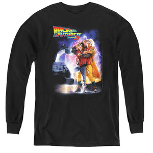 Back To The Future II Poster Long Sleeve Kids Youth T Shirt Black