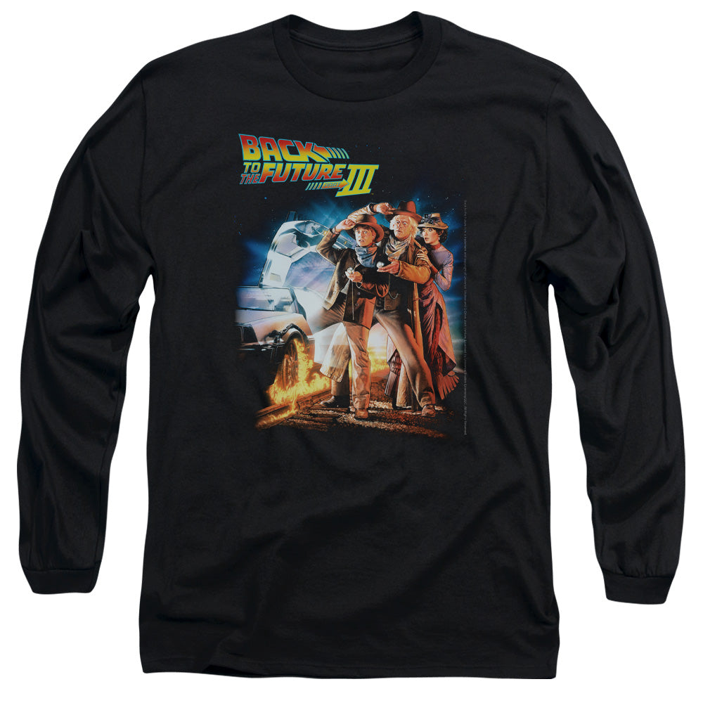 Back To The Future III Poster Mens Long Sleeve Shirt Black