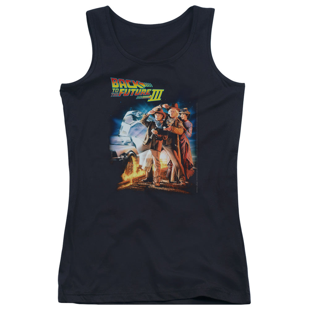 Back To The Future III Poster Womens Tank Top Shirt Black